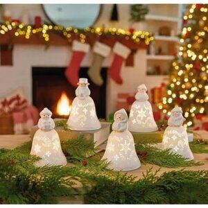 NEW Hallmark Christmas Synchronized Snowmen Bell Choir Light Music